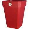 Image de Pot de fleurs - RIVIERA - Soleilla carré - 39x39x36 cm - Rouge - Plastique 100% recyclable