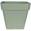 Image de Bac à fleurs carré - RIVIERA - SOLEILLA - Plastique - 49x49x45 cm - Vert argile