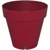 Image de Bac à fleurs rond RIVIERA LOFT - Plastique - Diamètre 30 cm - Rouge