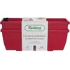 Image de Lot 2 jardinières - RIVIERA EVA - Plastique - Dimensions unitaire : 57 x 19.5 x 19.5 cm - Rouge