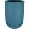 Image de Pot de fleurs rond RIVIERA GRANIT TULIPE - Plastique - D40 H57 cm - Bleu