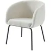 Image de Fauteuil BELORA en tissu bouclette blanc