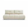 Image de Canapé droit convertible TASCA 3 places tissu bouclette grège