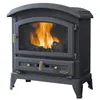 Image de Poêle à bois - GODIN - 310108ANTHRACITE - 8.5 kW - Fonte anthracite - Grandes vitres 750 °C