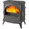 Image de Poêle à bois - GODIN - Petit Carvin 2 - 9 kW - Habillage fonte anthracite - Régulation thermostatique