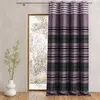 Image de Rideau Shantung rayure chenille Prune 140x260 cm