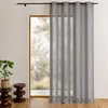 Image de Voilage bicolore à rayures verticales Argent 140x260 cm