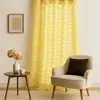Image de Voilage coloré flash motifs ton sur ton Jaune 140x260 cm