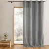 Image de Voilage uni avec fils en lurex Noir 140x260 cm