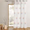 Image de Voilage en jacquard à imprimés fantaisie Orange 140x240 cm