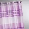 Image de Voilage à rayures horizontales colorées Violet parme 140x240 cm