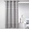 Image de Rideau en jacquard aux motifs fantaisies Gris clair 140x260 cm