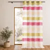 Image de Voilage en organza à fines rayures horizontales Rose Blush 140x240 cm