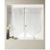 Image de Paire de voilage à parement haut en macramé coeur Blanc 60x120 cm
