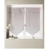 Image de Paire de voilage à parement haut en macramé coeur Vieux rose 45x120 cm