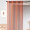 Image de Voilage uni en maille filet Orange 140x260 cm