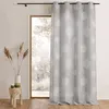 Image de Voilage en Etamine Brodé ronds fils lurex brillants Gris clair 140x240 cm