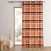 Image de Voilage organza coloré aux rayures horizontales Marron chocolat 140x240 cm