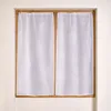 Image de Paire de petits voilages motif argent Blanc 80x160 cm