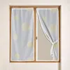 Image de Petit Voilage Brodé fil lurex Ronds Doré 60x160 cm