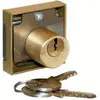 Image de Serrure en applique 3 goupilles 40X40mm cylindre diamètre 22mm gauche - DEVISMES - 12154G-bronze