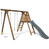 Image de Portique Balançoire - 3 agrès avec toboggan - FLEUR - SOULET