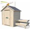 Image de Cabane en bois avec table pique-nique TIANA