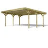 Image de CARPORT BOIS 2 VOITURES 309M² 6 POTEAUX 9X9