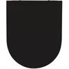 Image de Abattant WC extra-plat Flat en thermodur noir avec frein de chute et déclipsable
