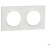 Image de Plaque ODACE Styl blanche 2 postes horizontal/vertical entraxe 71 mm - SCHNEIDER ELECTRIC - S520704