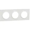 Image de Plaque ODACE Styl blanche 3 postes horizontal/vertical entraxe 71 mm - SCHNEIDER ELECTRIC - S520706