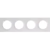 Image de Plaque ODACE Styl blanche 4 postes horizontal/vertical entraxe 71 mm - SCHNEIDER ELECTRIC - S520708