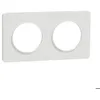 Image de Plaque ODACE Touch Blanche 2 postes horizontal/vertical entraxe 71 mm - SCHNEIDER ELECTRIC - S520804
