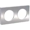 Image de Plaque Schneider Odace Touch Alu Brossé 2 Postes
