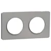 Image de Plaque ODACE Touch Alu 2 postes horizontal/vertical entraxe 71 mm - SCHNEIDER ELECTRIC - S530804