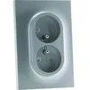 Image de Schneider Electric SC5S52A089E Double prise de courant avec terre 2PT Odace 230 V Alu