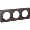 Image de Plaque - SCHNEIDER - Odace Touch - 3 postes - Bois Wengué - Aluminium - Intérieur