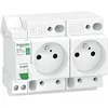 Image de Combiné disjoncteur + 2 prises - SCHNEIDER ELECTRIC - Resi9 XE - 16A - Courbe C - Blanc