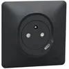 Image de Prise Combi 2P+T - Schneider - Ovalis - USB-C 10 5W - Anthracite