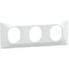 Image de Ovalis - plaque de finition - 3 postes horizontal - entraxe 71 mm - blanc