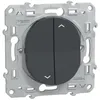 Image de Interrupteur volet roulant 2 boutons 6A anthracite - Ovalis - Schneider