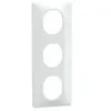 Image de Plaque de finition - SCHNEIDER - Ovalis - 3 postes - Vertical - Entraxe 71mm - Blanc