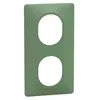 Image de Plaque de finition 2 postes - Vertical - Ovalis - S320724B - Schneider - Vert forêt