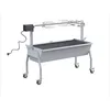 Image de Barbecue à charbon - Rôtissoire - Tourne broche XXLSILVER STYLE - Surface de cuisson : 110 x 47 cm - Gris