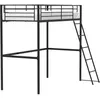 Image de Lit Mezzanine 90 X 190 Cm En Métal - Noir - Sommier Inclus - Eliot en occasion ou reconditionné