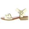 Image de Sandales Femme - Kickers - Bucidi - Cuir Jaune - Boucle de Serrage - Confort Optimal