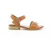 Image de Kickers Bucidi Sandales compensées femme cuir camel - fermeture boucle