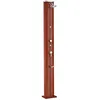 Image de Douche solaire droite alu aspect bois 40 l avec rince-pieds et brumisateur