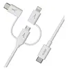 Image de Akashi Câble Eco 3-en-1 USB-C vers USB-C - Lightning - micro USB - 1 m