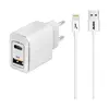 Image de Akashi Chargeur Secteur 20W USB-A Quick Charge 3.0 + Câble Lightning